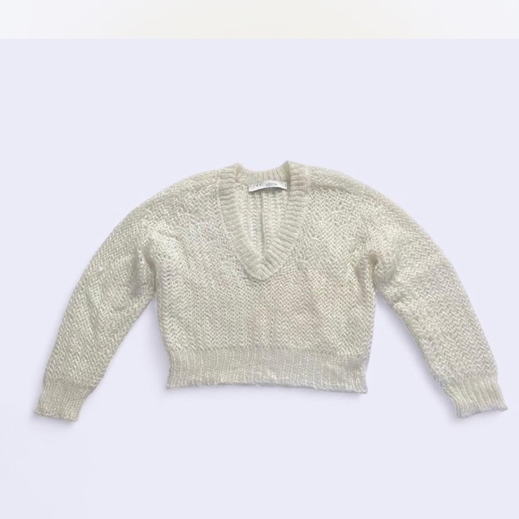 IRO Cream V-Neck Sweater - Picture 1 of 6